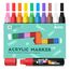 Arrtx Graffiti Acryl Marker Set, 15mm Jumbo-Filzspitze Grafitistifte, 10 Jumbo, Acryl-Farbstifte für DIY, Felsmalerei, Steine Wasserfest, Keramik, Glas, Holz, Leinwand
