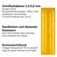 Aristo AR5305 Schriftschablone 3,0 mm und 5,0 mm Duo-Kombi gerade Mittelschrift (formstabiler PET-Kunststoff) orange-transparent