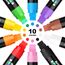 Arrtx Graffiti Acryl Marker Set, 15mm Jumbo-Filzspitze Grafitistifte, 10 Jumbo, Acryl-Farbstifte für DIY, Felsmalerei, Steine Wasserfest, Keramik, Glas, Holz, Leinwand
