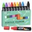 Arrtx Graffiti Acryl Marker Set, 15mm Jumbo-Filzspitze Grafitistifte, 10 Jumbo, Acryl-Farbstifte für DIY, Felsmalerei, Steine Wasserfest, Keramik, Glas, Holz, Leinwand