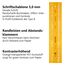 Aristo Isonorm Schriftschablone gerade Mittelschrift (5,0 mm, H-Profil, Typ B, formstabiler PET-Kunststoff) orange-transparent