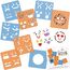 NAKLEO Schablonen Malen für Kinder, 8 Stück Set 15x15cm Emotes, Kinder Kreatives Zeichenschablonen, Kunststoff Wiederverwendbar Malschablone DIY Handwerk, Papier Wand Holz Stoff