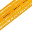 Aristo AR5305 Schriftschablone 3,0 mm und 5,0 mm Duo-Kombi gerade Mittelschrift (formstabiler PET-Kunststoff) orange-transparent
