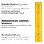 Aristo Isonorm Schriftschablone gerade Mittelschrift (7,0 mm, H-Profil, Typ B, formstabiler PET-Kunststoff) orange-transparent