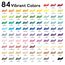 colpart 84 Farben Acrylstifte mit Flüssigtinten-System, Wasserfest & Schnelltrocknend, Innovatives Tintenfluss-Design, Ungiftige Acrylic Paint Marker für Steine, Glas, Holz, Keramik und Porzellan
