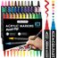 colpart Acrylfarben stifte Acrylstifte für Steine Wasserfest 36PCS Acrylic Paint Marker Stifte Steine Bemalen Set Ostereier zum Bemalen Für Kunststoff Glas Holz Keramik Metall Reifen Leinwand.