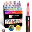 colpart Pinselspitze Acrylfarbe Stifte-60 Farben Acrylfarbe Marker Kalligraphie Kunst Marker ostereier zum bemalen für Kartenherstellung, Rock Malerei, Stein, Keramik, Glas, Holz, Leinwand, Metall