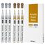 RIFNY Acrylstifte für Steine Wasserfeste, Acrylic Paint Marker Acrylfarben Set Stifte für DIY Glas Holz kerzen Keramik Metall Kunststoff (3 Gold + 3 Silber)