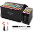 colpart colpart120+2Farben Alkohol Marker Brush Tip Set Filzstifte Permanenter für Manga, Design, Malerei, Zeichnung, Twin Marker Stifte zum Zeichnen und Malen für Erwachsene