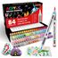 colpart 84 Farben Acrylstifte mit Flüssigtinten-System, Wasserfest & Schnelltrocknend, Innovatives Tintenfluss-Design, Ungiftige Acrylic Paint Marker für Steine, Glas, Holz, Keramik und Porzellan