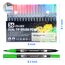 Halobios Dual Brush Pen Set, 36 Farben Pinselstifte Doppelfasermaler, Tinte auf Wasserbasis Filzstifte Für Aquarell Watercolo Bullet Journal Handlettering Manga 0.4 mm Fineliner und 1-2 mm Fasermaler