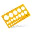 Aristo Kreisschablone AH5031, 1-36 mm (25 Kreise, Durchmesser 1 bis 36 mm, Tuschenoppen, formstabiler Kunststoff) orange-transparent