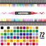 TBC The Best Crafts Acrylstifte 72 Farben, 36 Stück Doppelspitze Acrylstifte für Steine Wasserfest, Steine Bemalen Stifte, Acrylic Paint Marker, Glasmalstifte für Leinwand, Holz, Allerheiligen