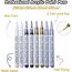 Schwarz Weiß Gold Silber Acrylstifte, 0,7mm Permanent Marker Stifte Wasserfest Acrylfarben Stifte Steine Bemalen Stifte für Steine Keramik Holz Metall Papier Glas Stoffe Kunststoff Leder DIY 8 Pack