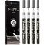 Stylo 4 Stück Metallic Marker Stifte Set – Silber, permanente Acrylmarker, Stift für Glas, Keramik, Steinmalerei, Kunsthandwerk für Erwachsene
