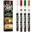 Stylo Marker Stifte Set für Weihnachten Deko und Geschenktüten Weihnachten, Weiß, Rot, Gold, Grün - Perfekt für Kreative Weihnachtsgestaltungen und Bastelprojekte