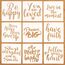 Inspirierende Worte Stencil Schablonen Zeichnen Set,9 Stück wiederverwendbare Muster Schablonen,Zeichenschablonen Kinder für DIY Handwerk Malen auf Holz, Stein,Metall Möbeln und Wandschablone