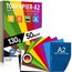 50 Blatt BUNTES PAPIER DIN A2-130g/m² Tonpapier Set 10 Farben - Bastelpapier & Farbige Blätter Pappe, Kinder & DIY, Zubehör zum Basteln, Fotoalbum BLAUER ENGEL & PEFC zertifiziert - MADE IN GERMANY