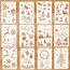 Schablonen Weihnachten, 12 Stück Zeichenschablonen Malschablonen aus Kunststoff, Stencil Schablonen Wiederverwendbar für Scrapbooking Fotoalbum, DIY Geschenkkarten, Geschenke Weihnachten Kinder