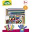 Lena 42665 - Jumbo Bastelkoffer mit 800 Teile in kräftigen Farben, Material zum Basteln, mit Moosgummi, Buntpapier, Pompon, Bänder, Kulleraugen, Holzstiele und vielem mehr, ab 5 Jahre, blau