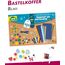 Lena 42715 Bastelkoffer Teile, Material zum Basteln mit Buntem Papier, Moosgummi, Pfeifenreiniger, Wackelaugen, Pompons, Eisstiele und mehr, für Kinder ab 5 Jahre, 400er Blau & Grün