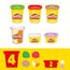 Play-Doh Kitchen Creations Pizzabäckerei, 4 x 57g Dosen und 2 x 28g Dosen Knetmasse, Bastel-Set mit Küche und Werkzeuge zum Backen und kreativen Spielen, für Kinder ab 3 Jahren