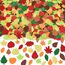 JULBEAR 300 Stück Thanksgiving Herbstblatt Deko Aufkleber Glitzernde Blatt Aufkleber Selbstklebende Schaumstoff Herbst Sticker DIY Filz Bastelset Herbst Dekorationen