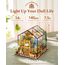 RoWood DIY Miniatur Haus Puppenhaus Gewächshaus mit Licht, DIY Mini Holz Haus Modell Set, Bastelset Geburtstag Geschenke für Erwachsene Frauen Mädchen - Cathys Blumenhaus