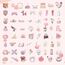 120 Stück Cute Sticker Aesthetic, rosa Coquette Aufkleber Mädchen, wasserdichte Vinyl Sticker Mädchen, ästhetische süße Stickers für Scrapbook Laptop Fotoalbum Journal Dekoration