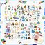 DPKOW 24 x Wintersport Sticker zum Basteln Scrapbooking Bullet Journal, DIY Aufkleber für Wintersport Party Deko, Medaillen Fackel Flaggen Sportler Sticker Schneeflocken Skifahren Rodeln