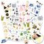 DPKOW 24 Blatt Neujahr Sticker Set, 2026 Silvester Sticker Aufkleber zur Scrapbook Bullet Journal Fotoalbum, Neujahr Aufkleber zur Basteln Geschenke Silvester Deko