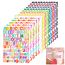 1764 Stücke Buchstaben Aufkleber,14 Blätter Selbstklebendes Vinyl Buchstaben Zahlen Kit, Bunte Klebebuchstaben Aufkleber,für Postfach,Schilder,Adressnummer,DIY Scrapbooking,Dekorationskunst