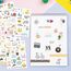 DPKOW 310+ Sticker für Geburtstag Gästebuch Fotoalbum, Geburtstag Aufkleber für Scrapbook Geburtstagskarten Geschenke Deko Geburtstag Sticker für Erwachsene Kinder Bullet Journal, Transparent