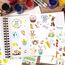 DPKOW 24 Blatt Deutsch Ostern Sticker Set für Basteln, DIY Scrapbook, Fotoalbum - Aufkleber mit Ostereier, Hasen und christlichen Abziehbildern