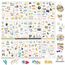 DPKOW 310+ Sticker für Geburtstag Gästebuch Fotoalbum, Geburtstag Aufkleber für Scrapbook Geburtstagskarten Geschenke Deko Geburtstag Sticker für Erwachsene Kinder Bullet Journal, Transparent