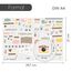 Aufkleber-Set für Bullet Journal Kalender I über 200 Sticker zum Basteln I DIY Scrapbooking-Aufkleber I zum Gestalten I Scrapbook Zubehör I dv1200