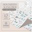 ECCK Sticker Hochzeit Gästebuch (12 DIN A5 Bögen), Hochzeitssticker Set mit Aufkleber Hochzeit für Gästebuch, Tischkarten, Scrapbook & Fotoalbum mit Liebe, Vintage & Herz-Motiven auf Deutsch