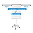 MOB Flipchart Ständer Whiteboard fahrbar mit Rollenfuss Ständer 67x105cm | Höhenverstellbar bis 210cm, Beschreibbar, Trocken abwischbar, magnetisch Flip Chart mit Magnettafel rollbar & Armen Piranha