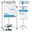MOB Flipchart Ständer Whiteboard fahrbar mit Rollenfuss Ständer 67x105cm | Höhenverstellbar bis 210cm, Beschreibbar, Trocken abwischbar, magnetisch Flip Chart mit Magnettafel rollbar & Armen Piranha