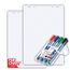 Conipa® - 5 x Set Flipchart Papier Block 68x99 cm weiß (KARIERT) 80 g/qm - 5 Blöcke à 20 Blatt INKL. 4 x Flipchart-Stifte (Marker) - Whiteboard-Papier & Blöcke - Board Paper für Charts & Meetings