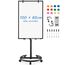 COSTWAY Flipchart Ständer, 100x65cm, mobiles Whiteboard auf Rollen, höhenverstellbar bis 192cm, trocken abwischbar, magnetisch, Flip Chart mit rundem Ständer, Magneten, Markern & Radierer