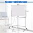 COSTWAY Doppelseitiges mobiles Whiteboard, 120 x 80 cm, höhenverstellbares magnetisches Whiteboard mit Rollen, Ständer und Stiftablage, inkl. Zubehör für Schule, Büro, Zuhause (Weiß)