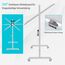 COSTWAY Doppelseitiges mobiles Whiteboard, 120 x 90 cm, höhenverstellbares magnetisches Whiteboard mit Rädern & Ständer, rollende Weißtafel inkl. Zubehör für Klassenzimmer Büro Hause