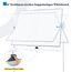 maxtek Whiteboard mit Ständer 150 X 120cm, Doppelseitiges Magnetisches Aluminiumrahmen Mobiles Whiteboard mit Stifte, Schwämme, Tafellöscher