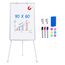maxtek ​Flipchart Ständer Whiteboard, 90X60cm Magnetisches Tragbares Trocken Abwischbar White Board, Höhenverstellbar, Haken Verschieben Flipchart Papier, Dreibein Whiteboards mit Ständer