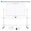 maxtek Whiteboard mit Ständer 150 X 120cm, Doppelseitiges Magnetisches Aluminiumrahmen Mobiles Whiteboard mit Stifte, Schwämme, Tafellöscher