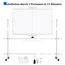 maxtek Whiteboard mit Ständer 120 X 90cm, Doppelseitiges Magnetisches Aluminiumrahmen Mobiles Whiteboard mit Stifte, Schwämme, Tafellöscher