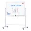 maxtek Whiteboard mit Ständer 150 X 120cm, Doppelseitiges Magnetisches Aluminiumrahmen Mobiles Whiteboard mit Stifte, Schwämme, Tafellöscher