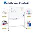 maxtek Whiteboard mit Ständer 150 X 120cm, Doppelseitiges Magnetisches Aluminiumrahmen Mobiles Whiteboard mit Stifte, Schwämme, Tafellöscher