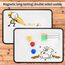Yibaijia Whiteboard Magnetwand, kleine doppelseitige Whiteboard Trocken abwischbare, A4-Format Magnettafel Magnetwand, mit trocken abwischbaren Stiften, Radiergummi, 30 x 21 cm